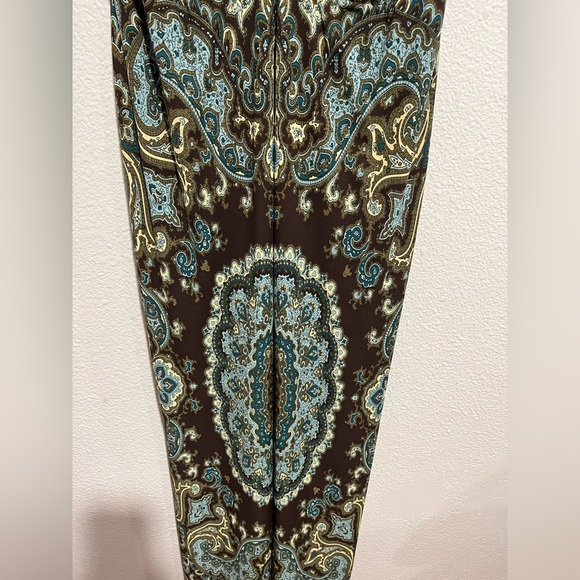 Rozae Nichols Vintage Y2K Indie Boho Paisley 100% Silk Maxi Dress USA Size Small - Picture 10 of 16